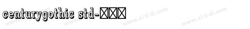 centurygothic std字体转换